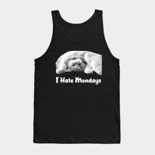 I Hate Mondays Cat Design Tank Top